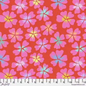 Mega-Angebot Red Petals Blumenstoff – Kaffe Fassett Collective Designerstoffe – Spring 2024 Patchworkstoff