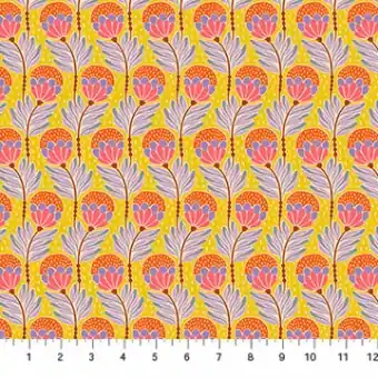 Sonderangebot Bouncy Blooms – Meadow Green Blumenstoff – Anna Maria Shooting Star Cheery Collective Designerstoffe – Patchworkstoff Meterware