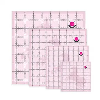 Tula Pink Einhorn Lineale – Original Tula Pink Hardware – 4 Square Templates Rulers with Unicorn Expressversand