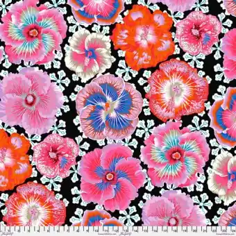 Kracherpreis Contrast Floating Hibiscus Blumenstoff – Kaffe Fassett Collective Designerstoffe – Philip Jacobs Patchworkstoff Meterware