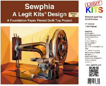 Sewphia Nähmaschine FPP Quilt – Original lizensiertes Legit Kits Schnittmuster / Materialpackung / Stoffpaket – Sonderanfertigung Neu