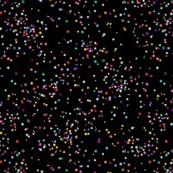 Rainbow Sprinkles – Regenbogen-Streukonfetti – Dusk by Ghazal Razavi – Figo Fabrics Motivstoff Schnäppchen