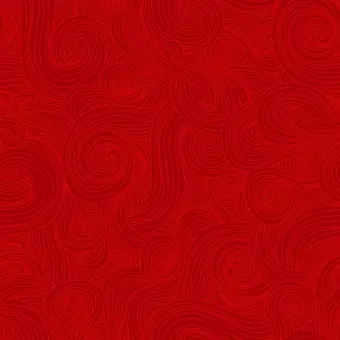Roter „Swirls“ Baumwollstoff – Ton in Ton Patchworkstoff mit Schnörkeln – Red DELICIOUS Just Color Basicstoffe by Elizabeth Studios Collection Sonderaktion