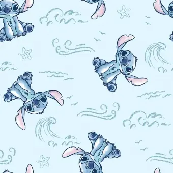 Stitch Sketch Wave Disneystoff – Lilo & Stitch Kinderstoff – Springs Creative Disney Lizenzstoff Begrenztes Angebot