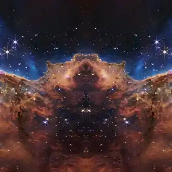 Gratis Versand Carina Nebula Fire And Ice – RJR The Hidden Universe – Galaxy Solar System – Universum Weltall Astronautenstoff mit Sternen & Sternchen