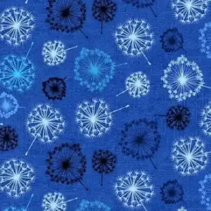 Quilting Rainbow-Pusteblumen-Blau- Stof Fabrics Patchworkstoffe Schneller Versand