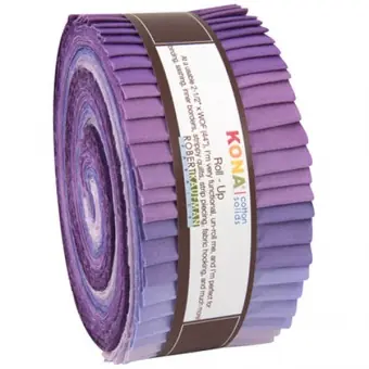 Beliebt 2 1/2″ Stoffschnecke „Lavender Fields“ – Kona Cotton Solids Roll-Up