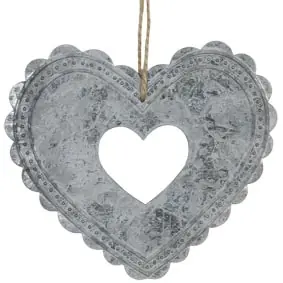 Jetzt Bestellen Herzchen-Hänger aus Blech M – Vintage Shabby Chic