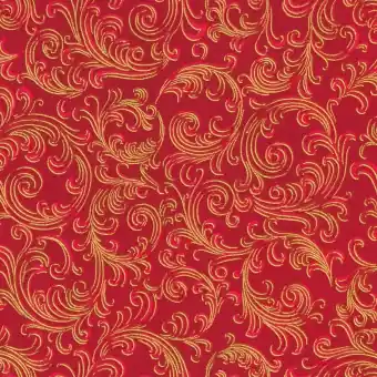 Sofort Bestellen Swirls Crimson Quilting – Red Metallic Holiday Weihnachtsstoff