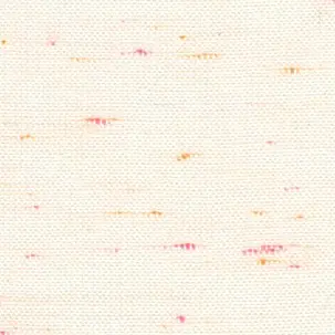 Vanilla Neon Neppy Yarn Dyed Woven Patchworkstoff – Cremefarbener, weicher, gewebter Baumwollstoff mit dezenten NEON Farbspeckles Preisreduziert