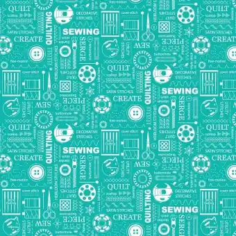 Bestpreis Türkiser BERNINA Nähmotivstoff – Sewing Machines by Amanda Murphy Sewing Room 2 – Benartex Patchworkstoffe