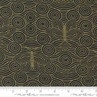 Meadowmere Night Metallic Buttterfly Clouds – Gingiber by Stacie Bloomfield – Moda Fabrics Patchworkstoffe Neue Kollektion