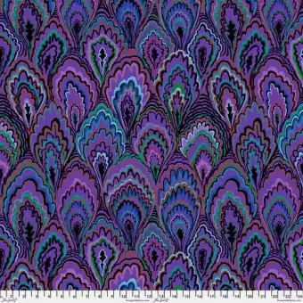 Purple Marble Scallops Blumenstoff – Kaffe Fassett Collective Designerstoffe – Spring 2025 Patchworkstoff Kostenloser Versand
