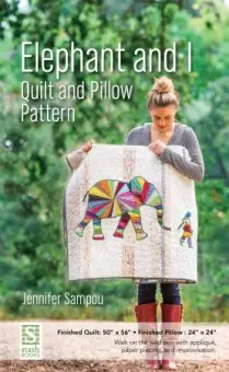 Elefantenquilt – Elephant and I Quilt & Pillow – Jennifer Sampou Schnittmuster & Anleitung Ab Werk