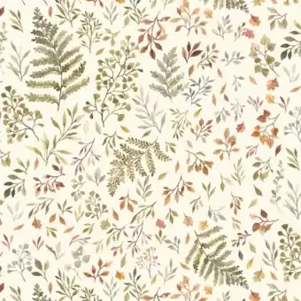 Super-Preis Cremefarbener Farn- & Blätterstoff – Cream Autumn Ferns & Leaves – Little Fawn & Friends by Nina Staizner Collection Kinderstoffe – Dear Stella Patchworkstoffe