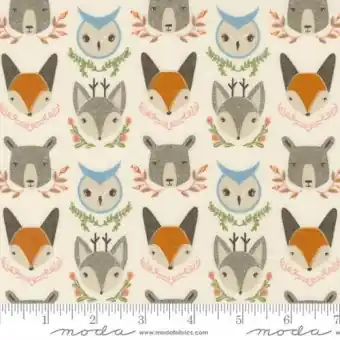Nur Heute Woodland Wonder Cloud Waldtiermotivstoff – Gingiber by Stacie Bloomfield – Moda Fabrics Patchworkstoffe