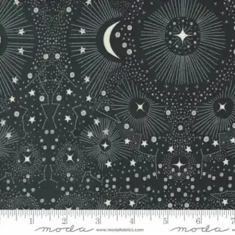 Woodland Wonder Midnight Universum & Sternchenstoff – Gingiber by Stacie Bloomfield – Moda Fabrics Patchworkstoffe Neu Im Sortiment