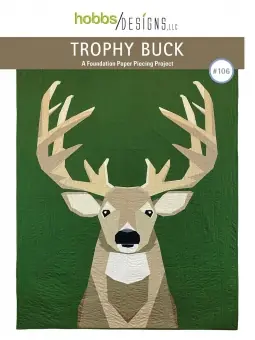 Trophy Buck Patchworkdecke FPP Schnittmuster Hirsch – Deer Foundation Paper Piecing Pattern by Hobbs Designs Angebot