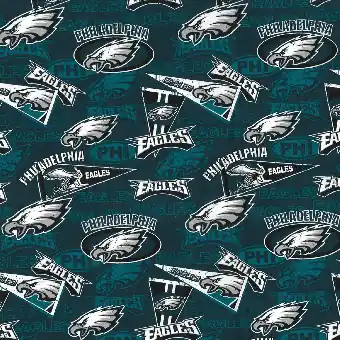 Knallerangebot Philadelphia Eagles Motivstoff – Original NFL Lizenzstoff – American Football Meterware