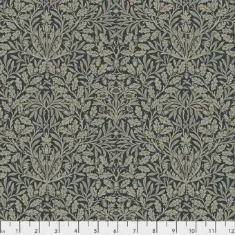 Ink Pure Acorn Baumwollstoff – Original William Morris & Company Lizenzstoff – Free Spirit Fabrics Mineral Patchworkstoffe Heute Kaufen