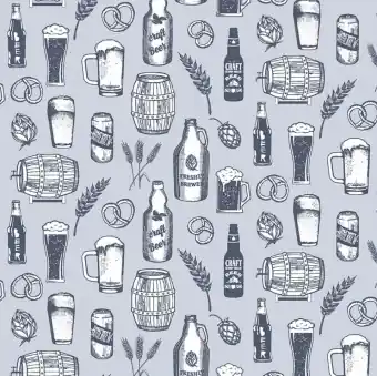 Gratis Versand Biergläser, Bierflaschen & Bierfässer Motivstoff – „Cadet Craft Beer Brew Bierstoff“ – Dear Stella Chop It Like It’s Hot Collection Patchworkstoffe