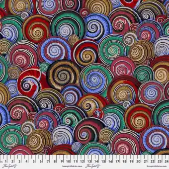 Aktuell Dark Spiral Shells – Phillip Jacobs for Kaffe Fassett Collective – Spring / Summer 2022