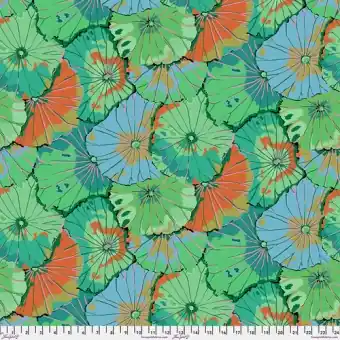Neu Emerald Lotus Leaves – Kaffe Fassett Collective Designerstoffe – Patchworkstoff Meterware