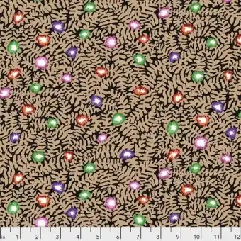 Ochre Moss Flower Blümchenstoff – Kaffe Fassett Collective Designerstoffe & Patchworkstoff Meterware Bestseller