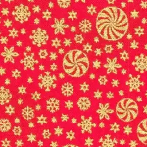 Snowflakes Scarlet Quilting - Red Metallic Holiday Flourish Weihnachtsstoff Im Trend