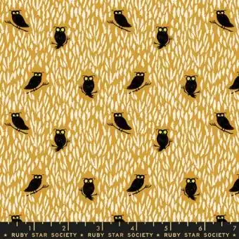 Direkt Vom Hersteller Cactus Eerie Owls „Tiny Frights“ – Ruby Star Society Designerstoff – Halloweenstoff mit Eulen