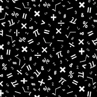 Preisknaller It’s Elementary Science Motivstoff – Tafelstoff Mathematik-Symbole – Windham Fabrics Patchworkstoff