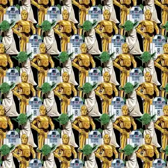 Rabatt Star Wars Lizenzstoff mit Yoda, R2D2, C3PO – Multi Star Wars Classics Rebels – Originalstoff Meterware