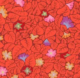 Leaves – Red – From the Archives – Kaffe Fassett Collective Desgnerstoffe – Philip Jacobs Patchworkstoff Bestpreis