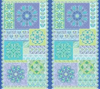 Amanda Murphy Quiltpanel – Lake Heart Panel – Cheater Cloth Übungspanel Geprüft