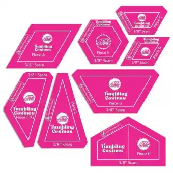 Direktkauf Tula Pink Tumbling Cosmos Quilt EPP Acrylschablonen – Paper Pieces 3/8″ Acrylic Templates