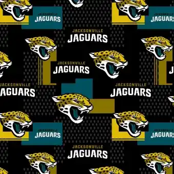 Gratis Versand Jacksonville Jaguars Motivstoff – Original NFL Lizenzstoff – American Football Meterware