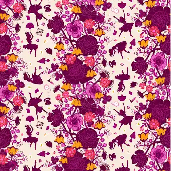 Wochenendangebot Shell Rabbit Hole Motivstoff – Sarah Watts „Hello Alice“ in Wonderland – Ruby Star Society Designerstoff