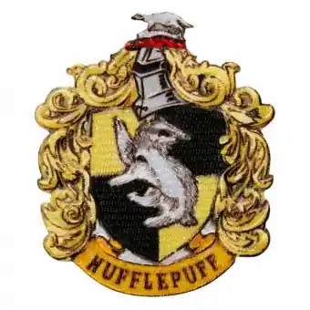 Abverkauf Haus Hufflepuff Wappen – Harry Potter Bügelapplikationen „Hogwarts House Crests“ – Original Wizarding World J.K. Rowling’s Collection Lizenz – Aufbügelbare Iron On Patches