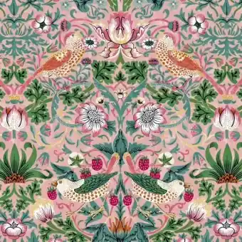 Strawberry Thief Vogelstoff Baumwollstoff – Original William Morris & Company Lizenzstoff – Free Spirit Fabrics Bedford Park Collection Patchworkstoffe Ab Werk