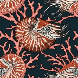 Nobler Nautilus - Rachel Hauer Mariana Designerstoff - Maritimer Free Spirit Motivstoff Highlight