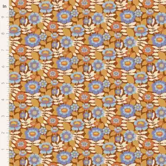 Abverkauf Beverly Caramel – Tildas Wallflower Blümchenstoffe – Original skandinavischer Tildastoff