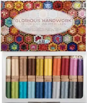 Glorious Handwork Garnkollektion Aurifil 80wt Mako Cotton Baumwollgarn – Kaffe Fassett Collective Thread Collection by Liza Lucy & Kim McLean Meistverkauft