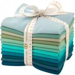 Midnight Oasis Palette - Halbe Meter Mitternachts-Stoffpaket - Kona Cotton Solids Unistoffe Color Story Stoffauswahl Angebot