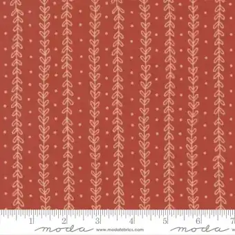 Exklusiv Meadowmere Poppy Leafy Ribbons – Gingiber by Stacie Bloomfield – Moda Fabrics Patchworkstoffe