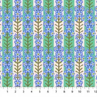 Echt Forget Me Not Fresh Blumenstoff – Anna Maria Iconic Cheery Collective Designerstoffe – Patchworkstoff Meterware