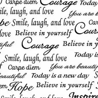 White Inspiration Words – Überbreiter Rückseitenstoff – 108″ Wide Windham Fabrics Kostenloser Versand