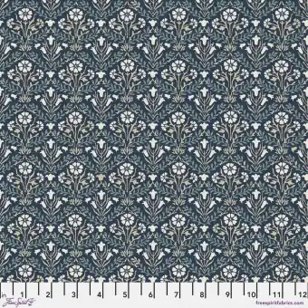 Limited Edition Navy Bellflowers Baumwollstoff – Original William Morris & Company Lizenzstoff – Free Spirit Fabrics Buttermere Patchworkstoffe