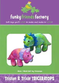 Trixie & Tristan Triceratops Dinosaurs – Funky Friends Factory Kuscheltiere / Softies Schnittmuster Markenware