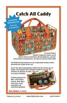 DEUTSCH Nähtasche / Werkzeugtasche – Catch All Caddy Handtasche – by Annie Schnittmuster – Deutsche Übersetzung! Schneller Versand