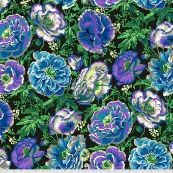 Saisonangebot Contrast Dorothy Flowers Blumenstoff – Kaffe Fassett Collective Designerstoffe – Philip Jacobs Patchworkstoff Meterware